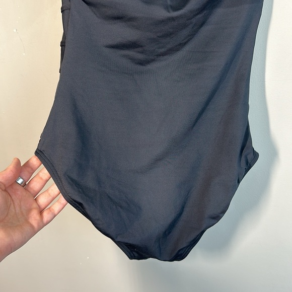 Carmen Marc Valvo One Piece Black Cutout Swimsuit Size 10 - Picture 8 of 13